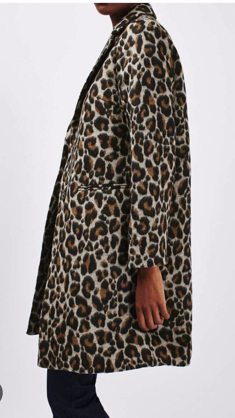 Topshop Leopard Print Coat