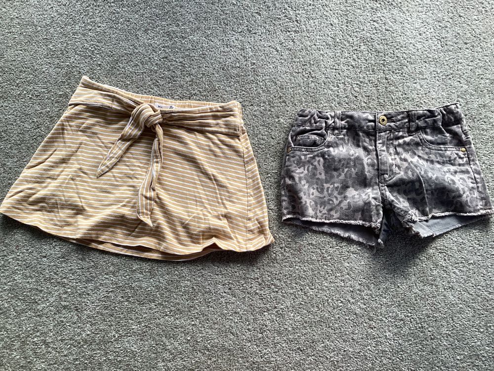 Denim shorts and skort