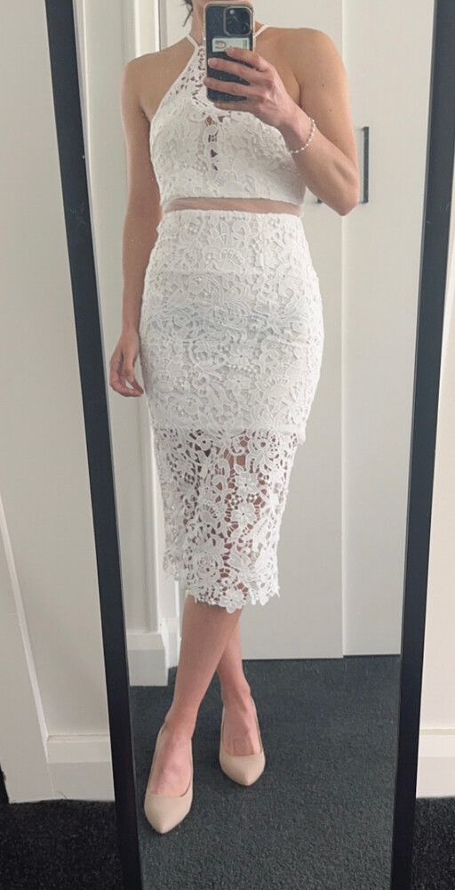 asos white lace top
