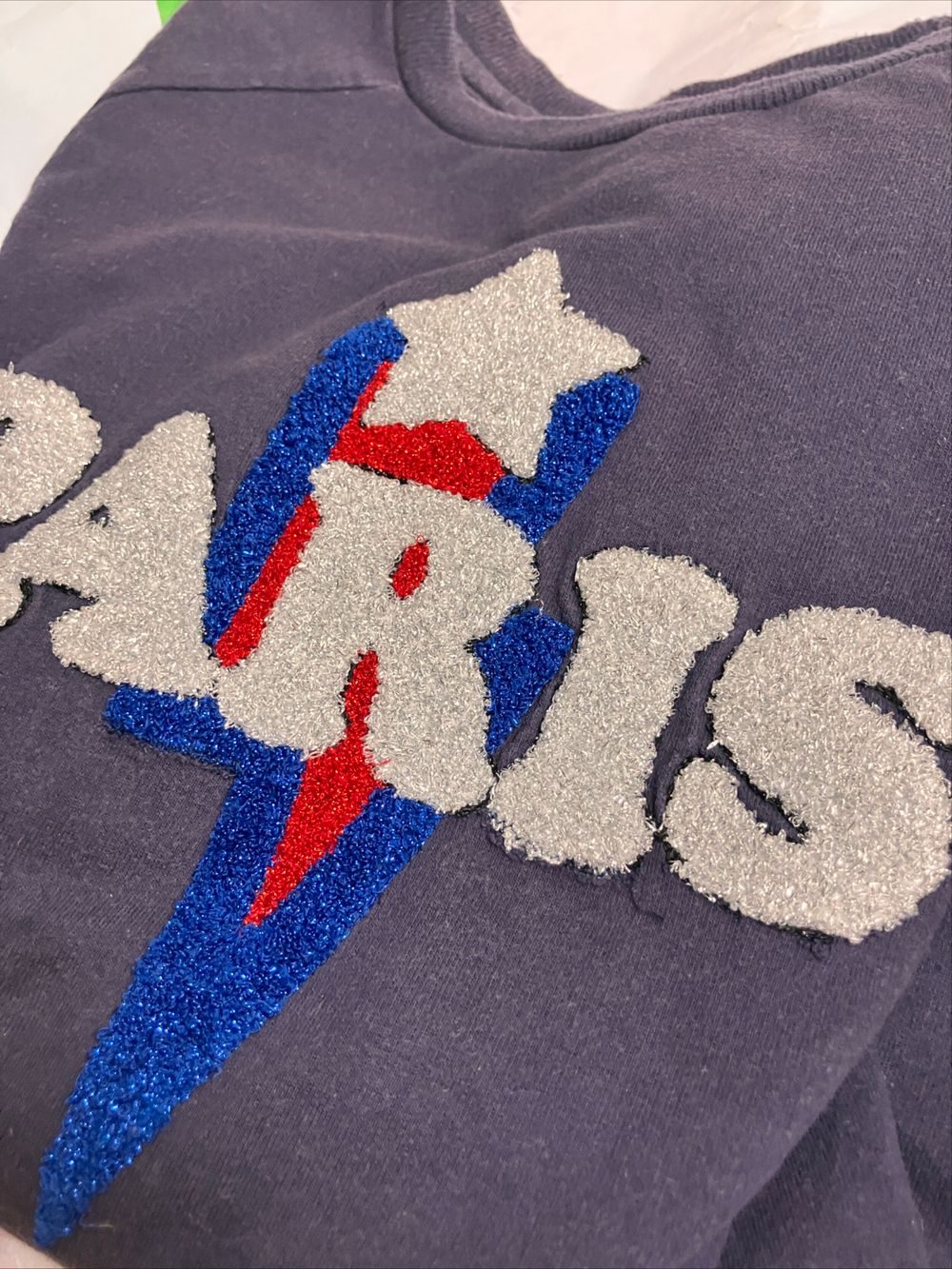 Seed Heritage Navy Paris Graphic Sweatshirt M