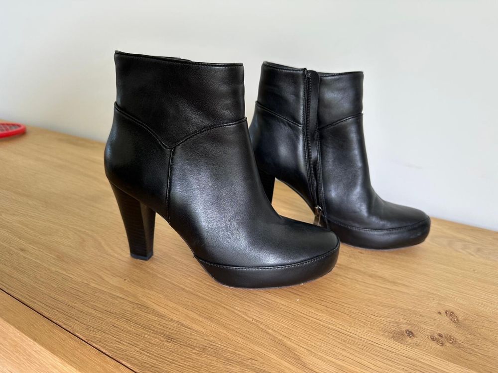 ziera black leather ankle boot 36