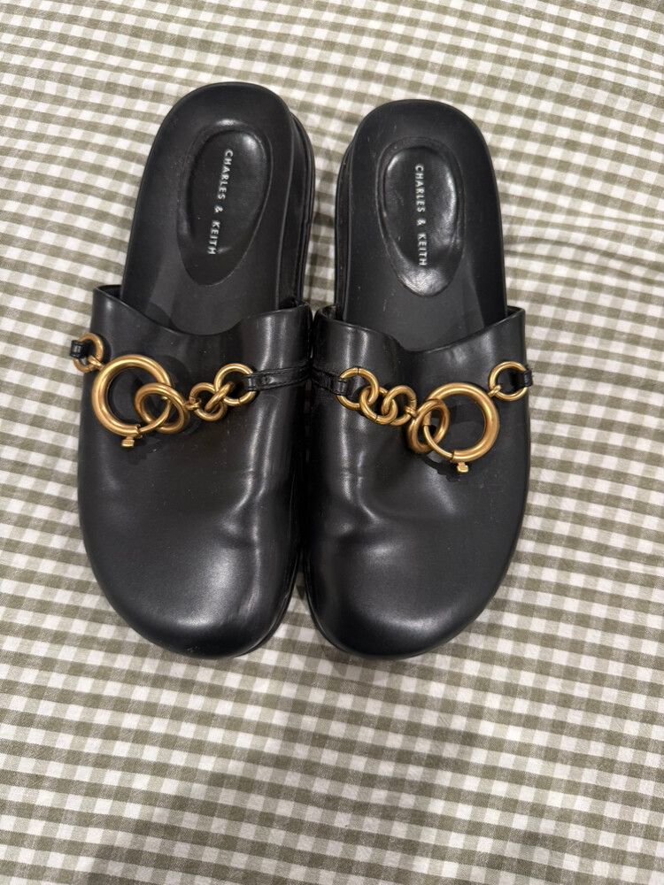 Charles & Keith Black Mules (38)