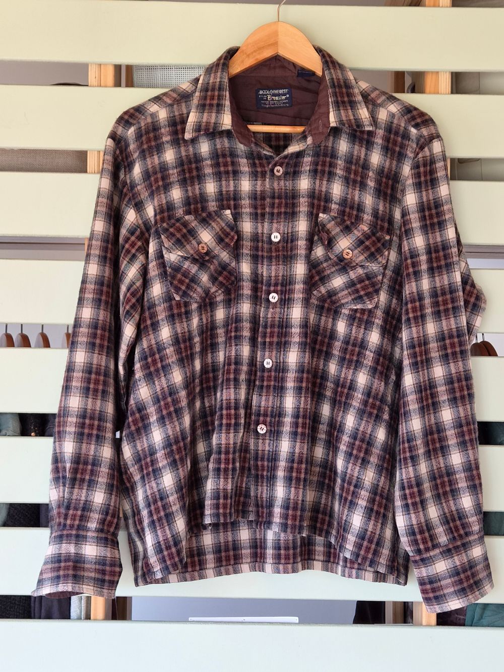 Wool blend gingham jacket