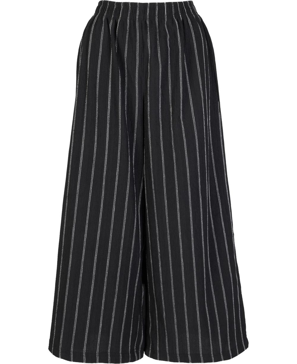 Textured Culottes - black stripe