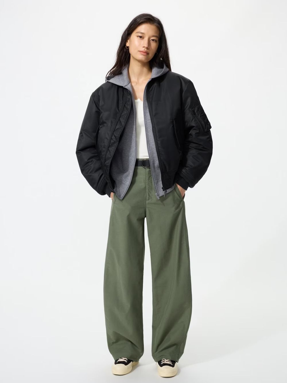 Uniqlo Jersey Barrel Pants Olive Pants