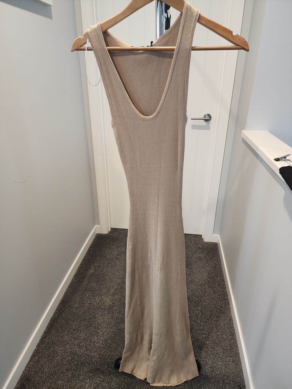 Silent Theory - Beige body Con knit dress on Designer Wardrobe Silent Theory - Beige body Con knit dress on Designer Wardrobe