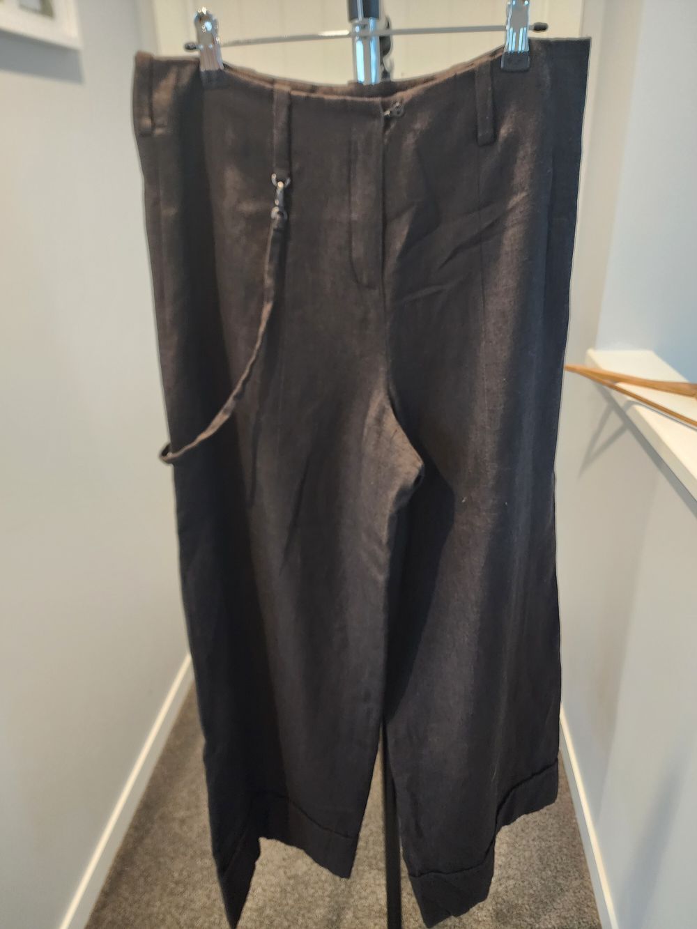 Wool/Linen wideleg pant