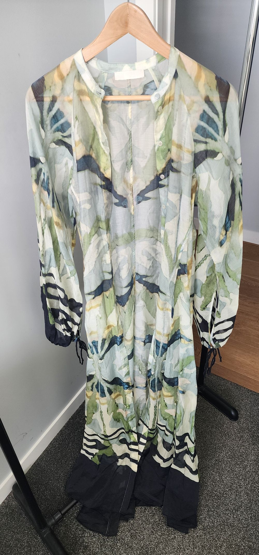 H&M - H&M Concious collection Green Floral Maxi Dress on Designer Wardrobe