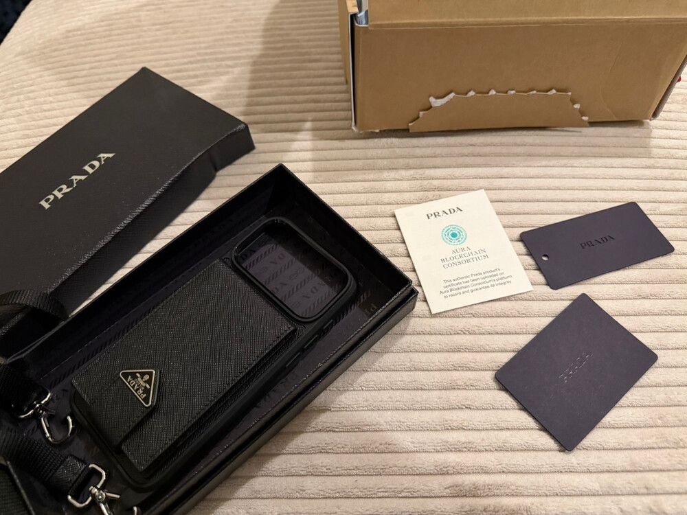 Prada Saffiano Leather iPhone 17 Pro Max Case - Near new in box, receipt included