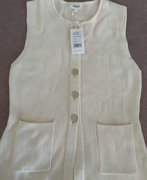 Seed Frappe Knit Vest Size M