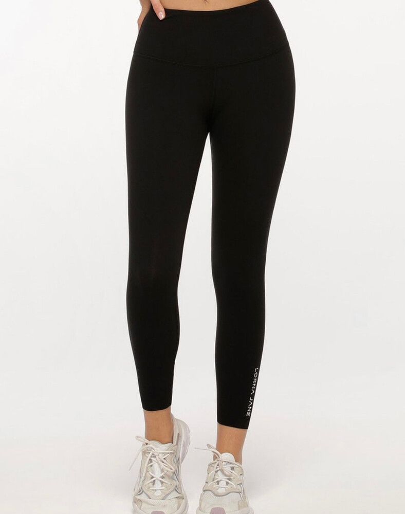 Lorna Jane Black Lotus Ankle Biter Leggings Size S