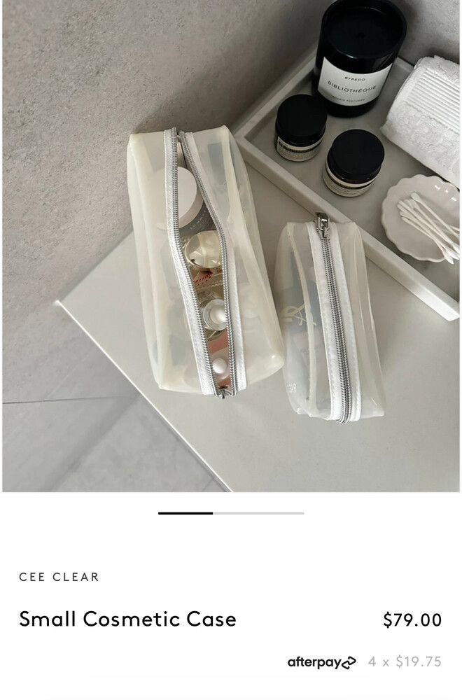 Cee Clear Milky White Cosmetic Case