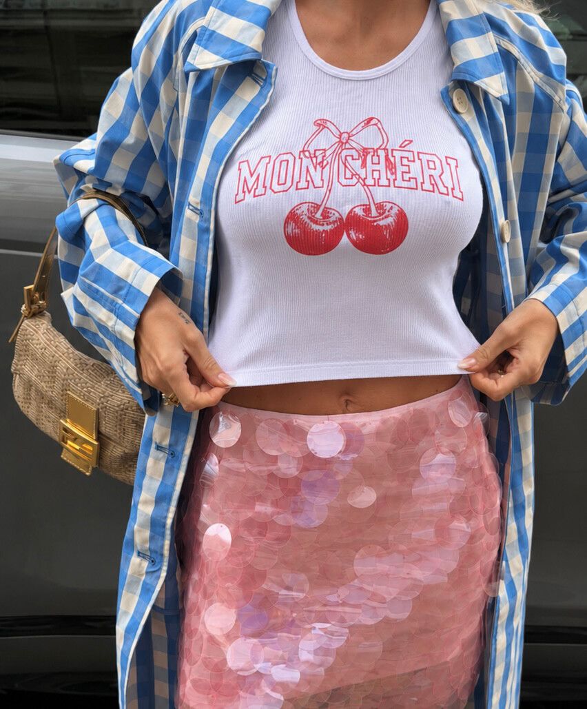 🍒 Y2K Mon Chéri Cherry Baby Tee 🍒 | Size S (6-8)