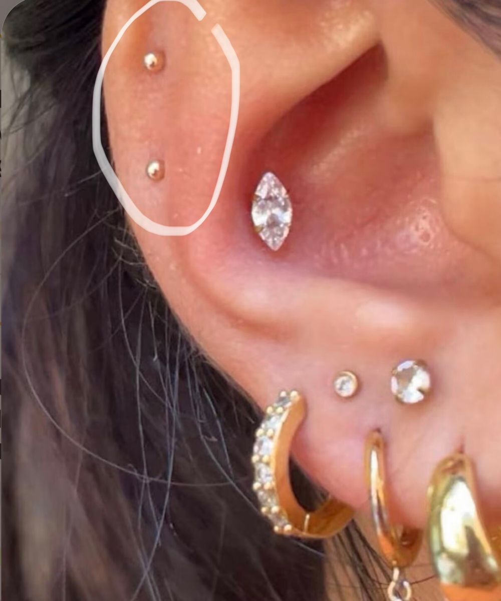 14k Gold ball earrings