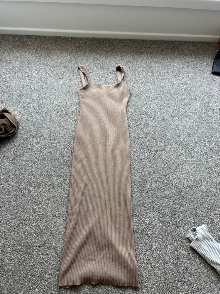 Brown rib Dress