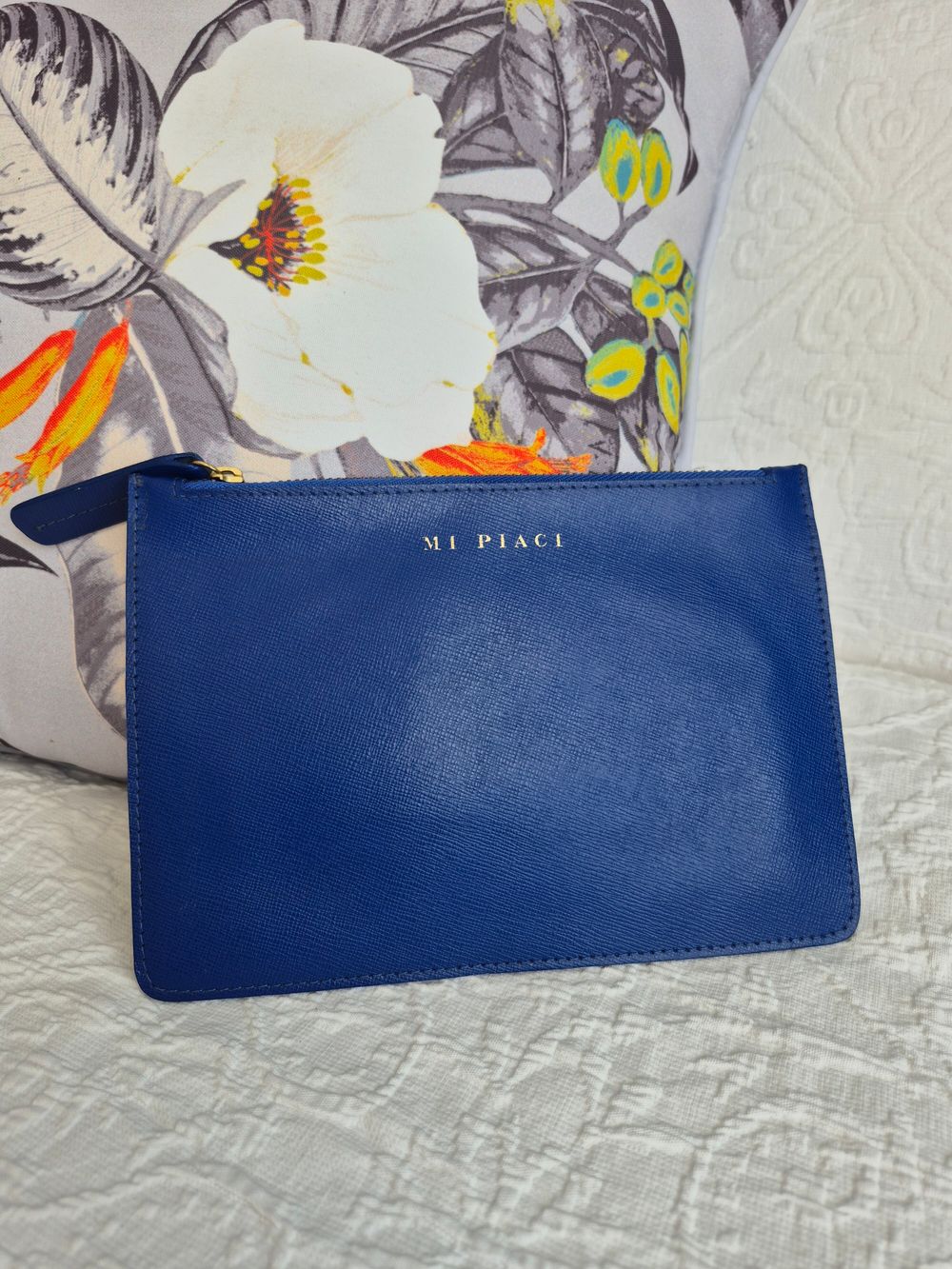 Mi Piaci Blue Clutch Bag