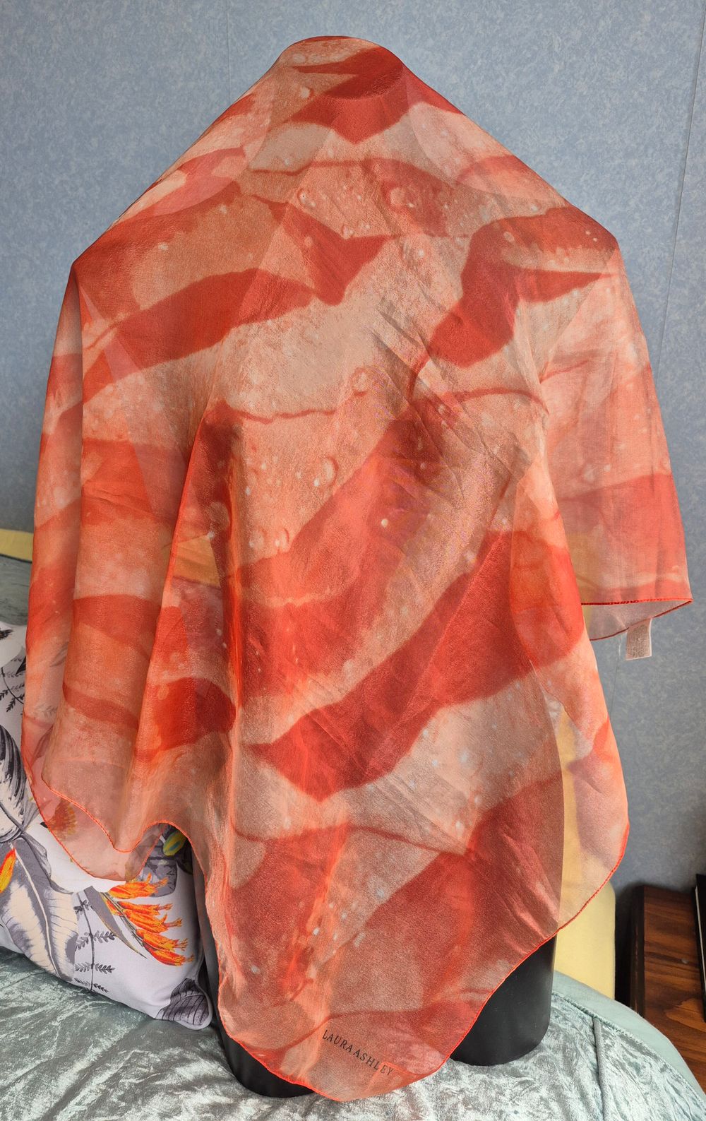 Laura Ashley Orange China Rose Scarf