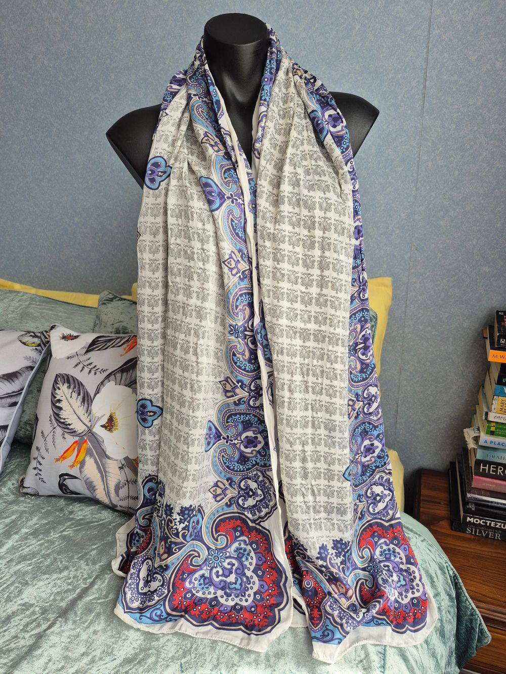 Witchery Long Silk Paisley Scarf