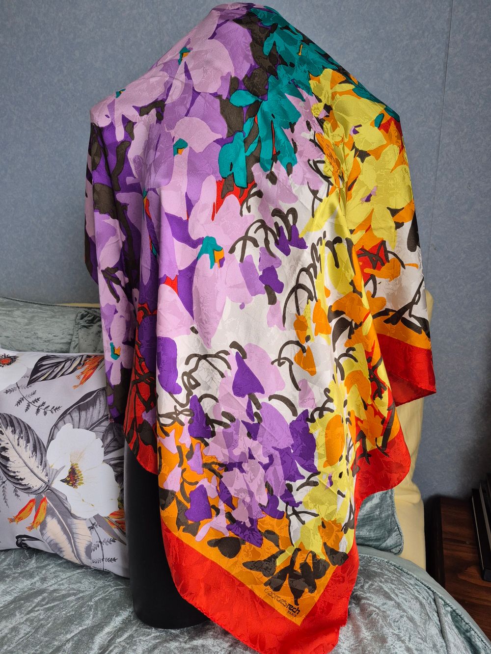 Georges Rech Silk Floral Scarf