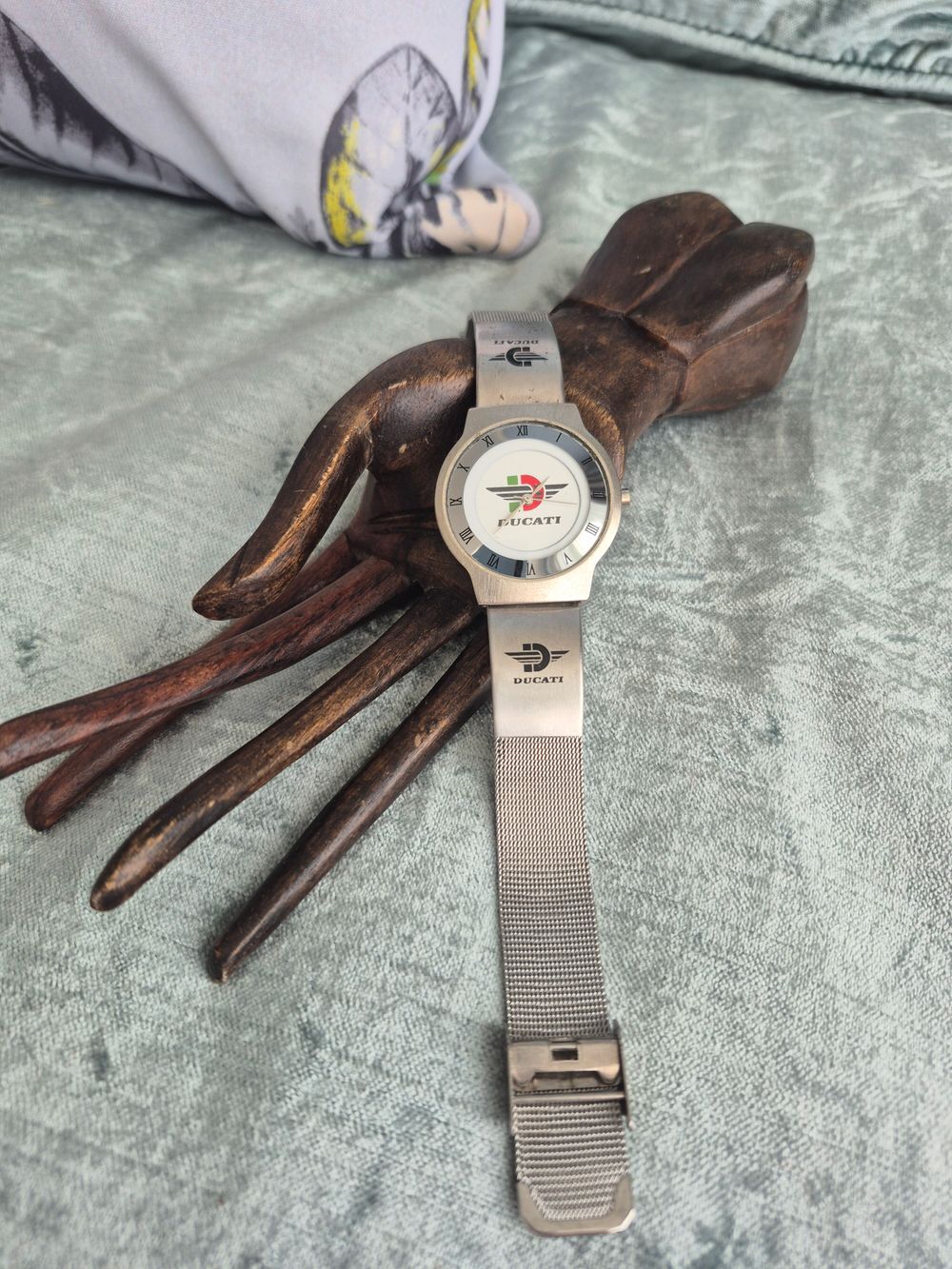 Ducati Watch Silver Corse with Mesh Strap.