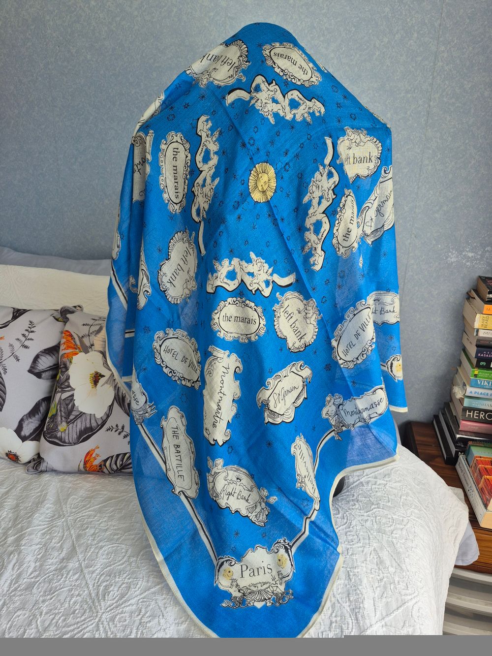 Madewell Blue Silk Blend Scarf