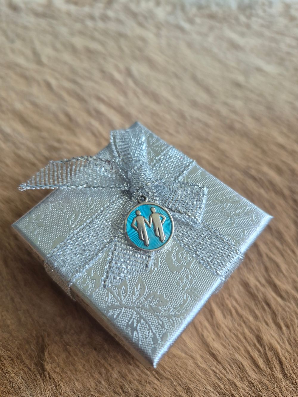 Sterling Silver 925 Enamel Gemini Pendent.