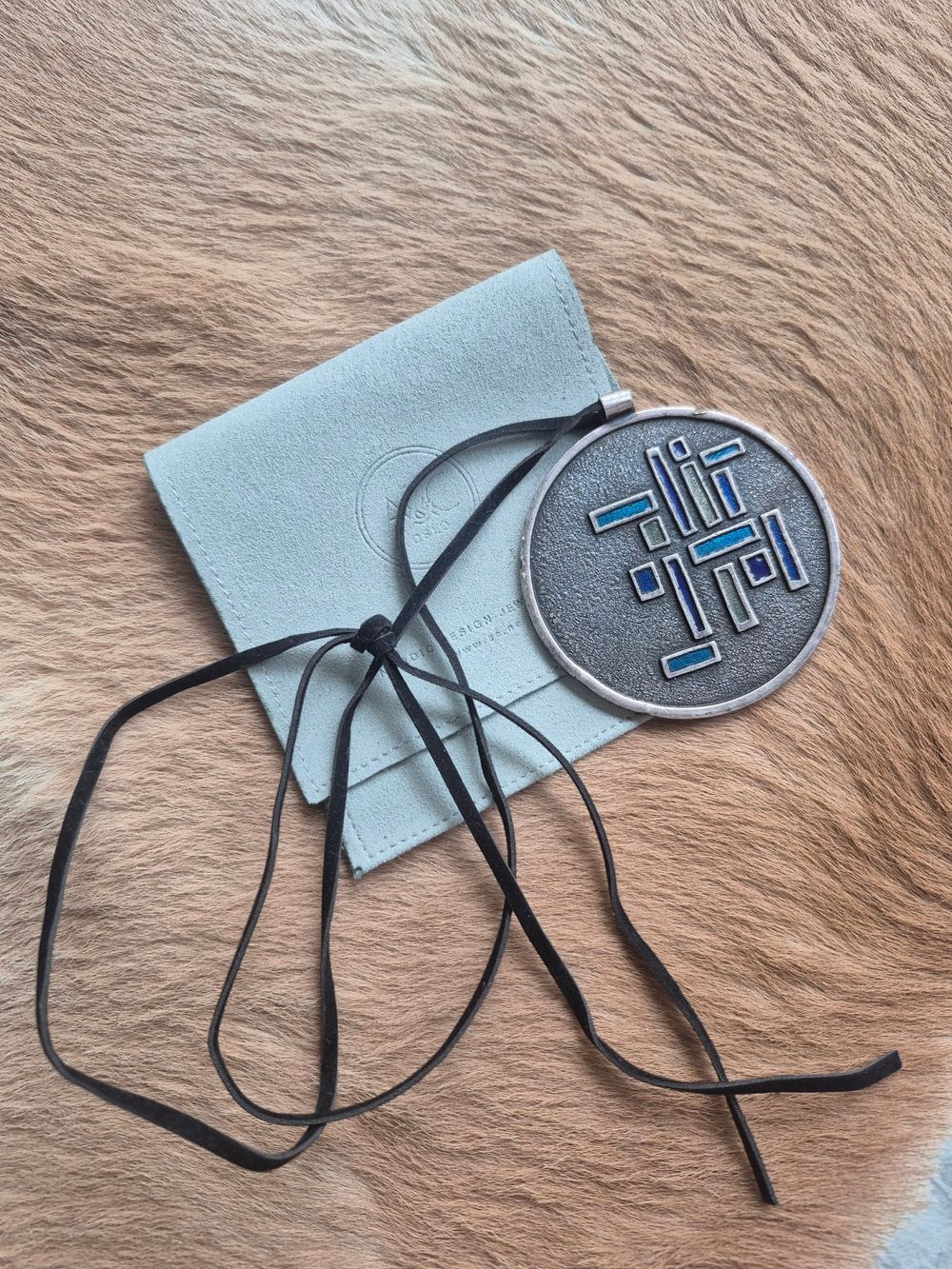 Micheline de Passille/Yves Sylvestre Vintage Pewter Pendant.