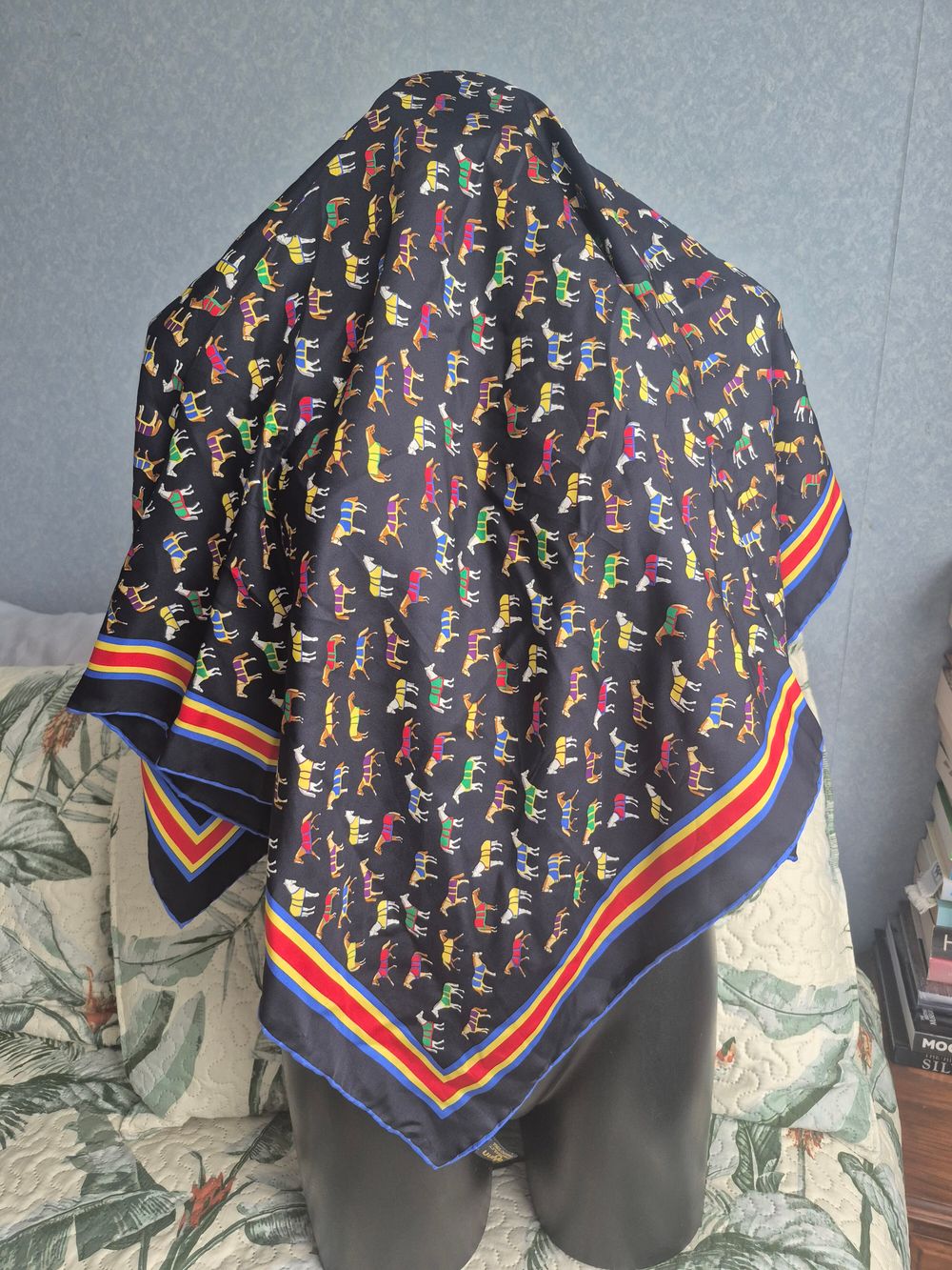 2 x Vintage Horse Scarves.