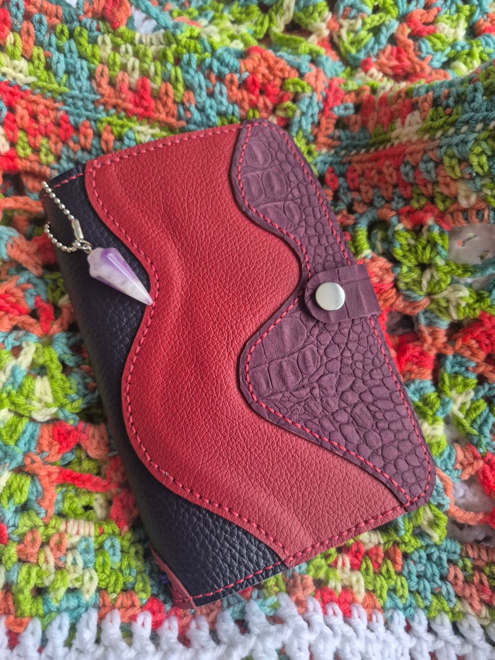Handmade Leather Stitched Journal Cover.