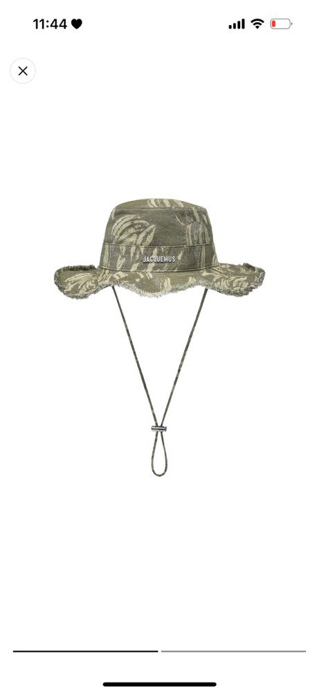 Jacquemus Green Pattern Hat