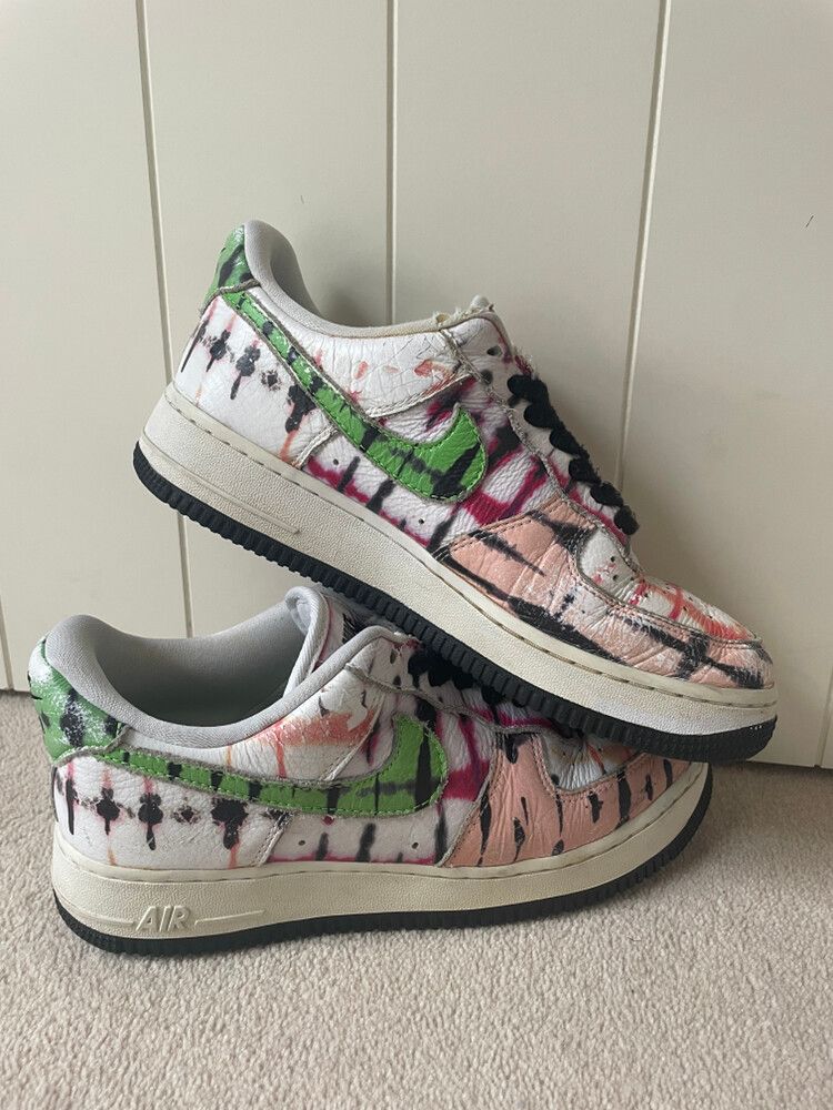 nike air force 1 black tie dye