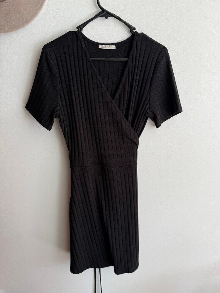 zara knit wrap dress Zara knit wrap light blue dress S (4-6) New