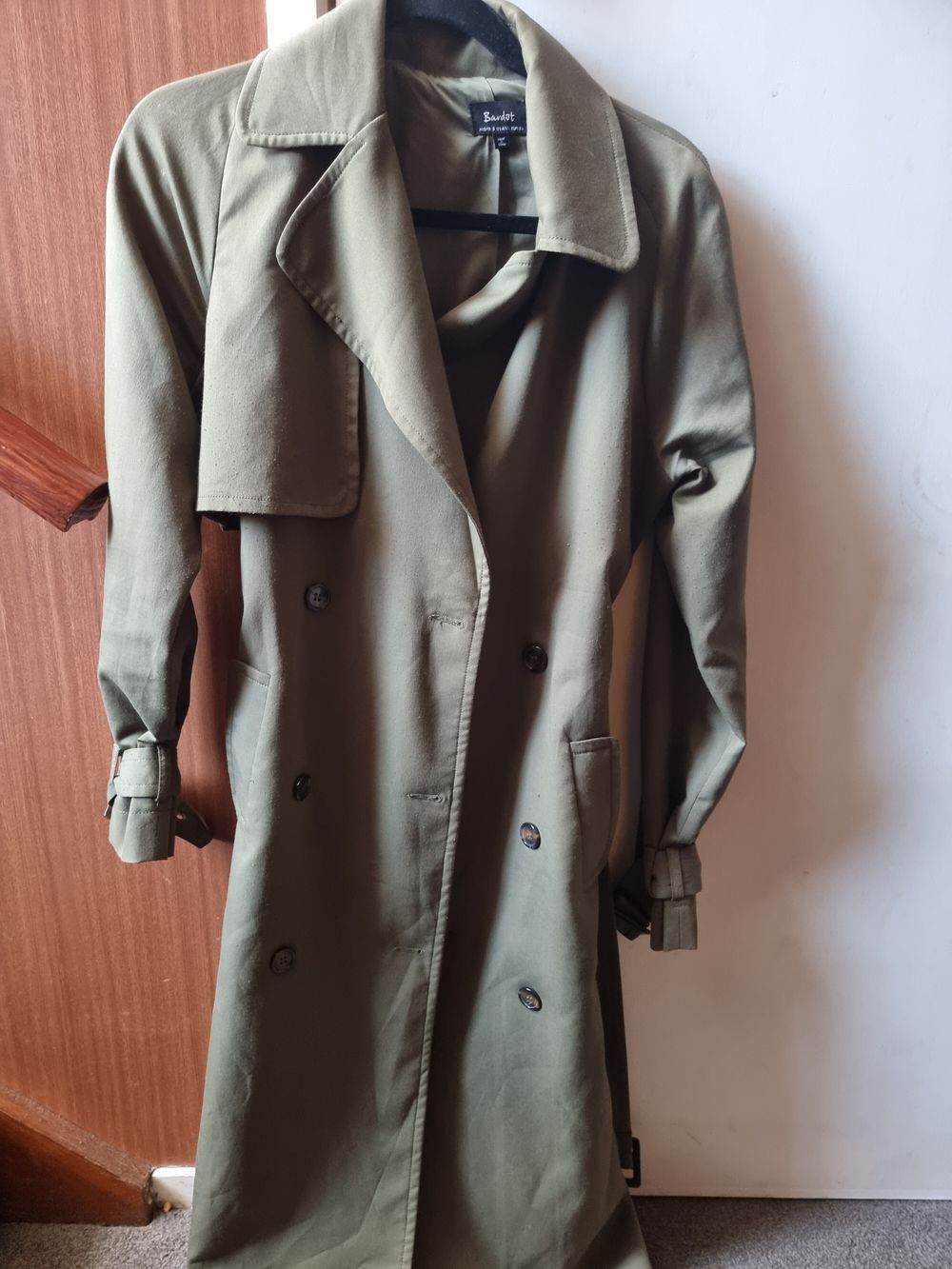 Khaki trench coat
