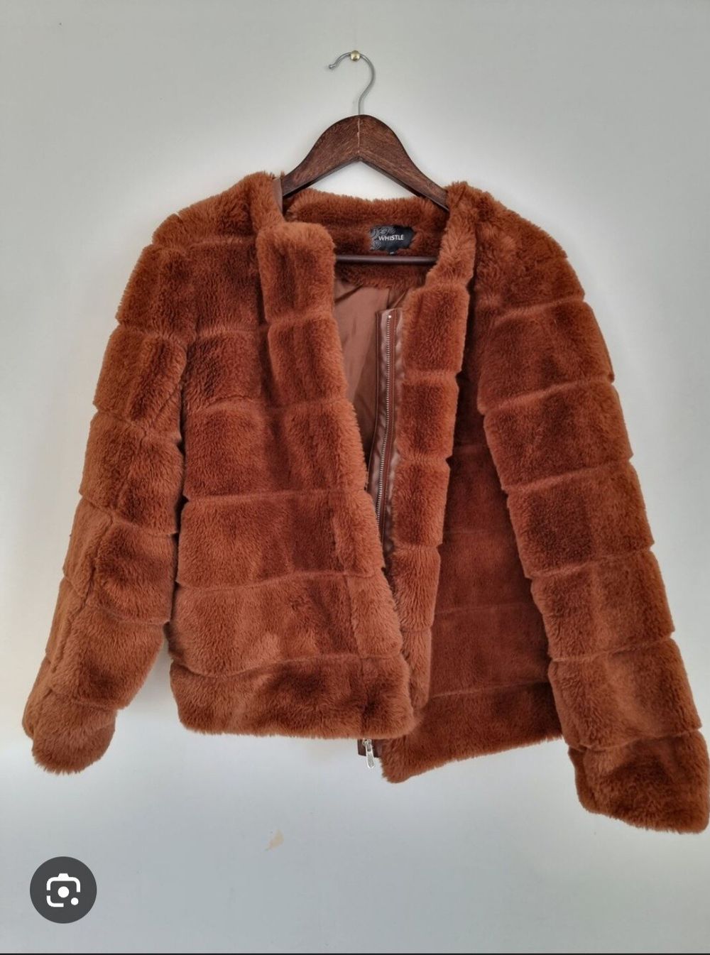 Whistle Brown Faux Fur Jacket