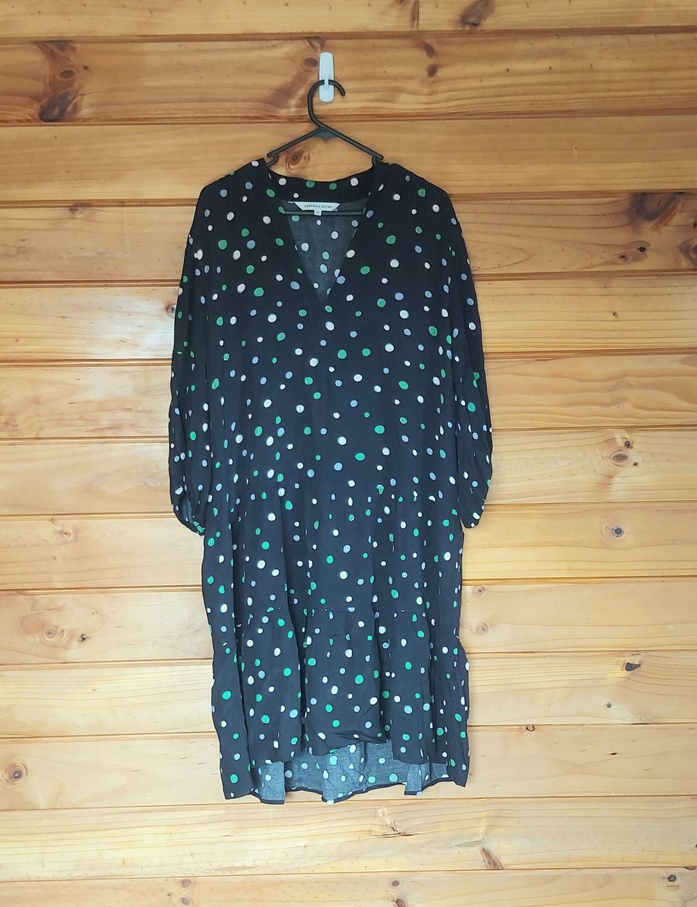 Polka dot relaxed midi dress