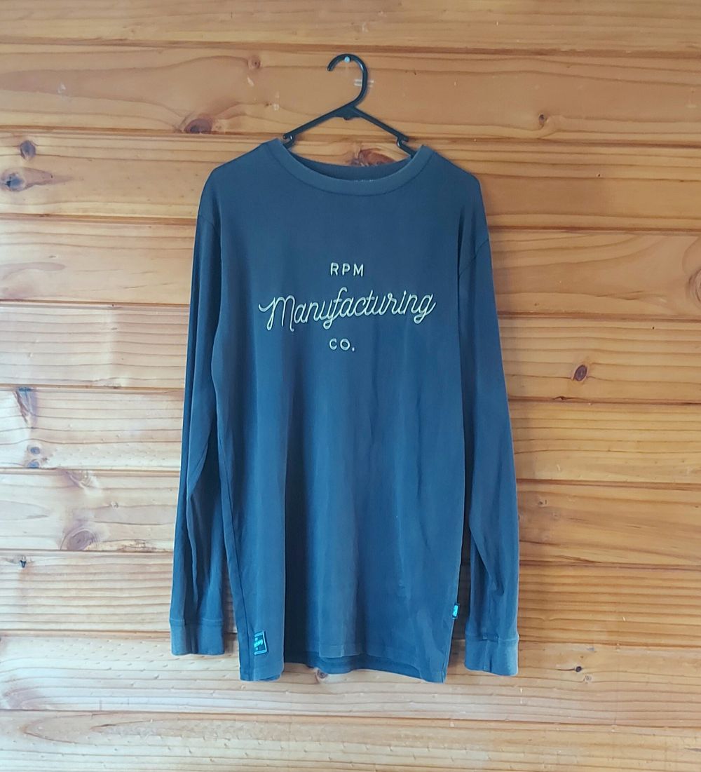 Dark grey cotton long sleeve tee/jersey/jumper
