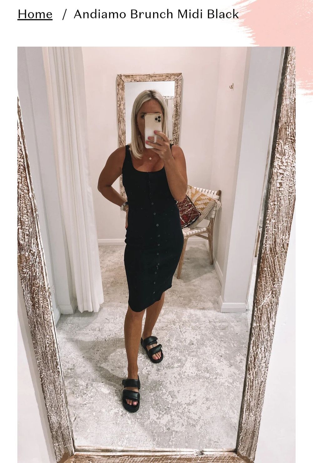 Tosca and Salome - Andiamo Brunch midi black dress on Designer Wardrobe