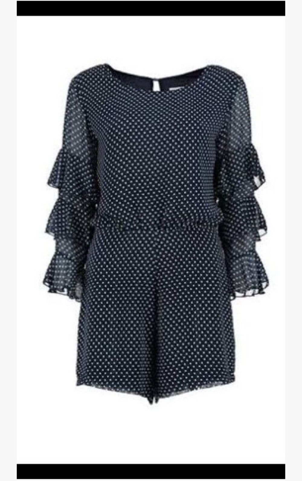 Ruby Papillon polka dot playsuit