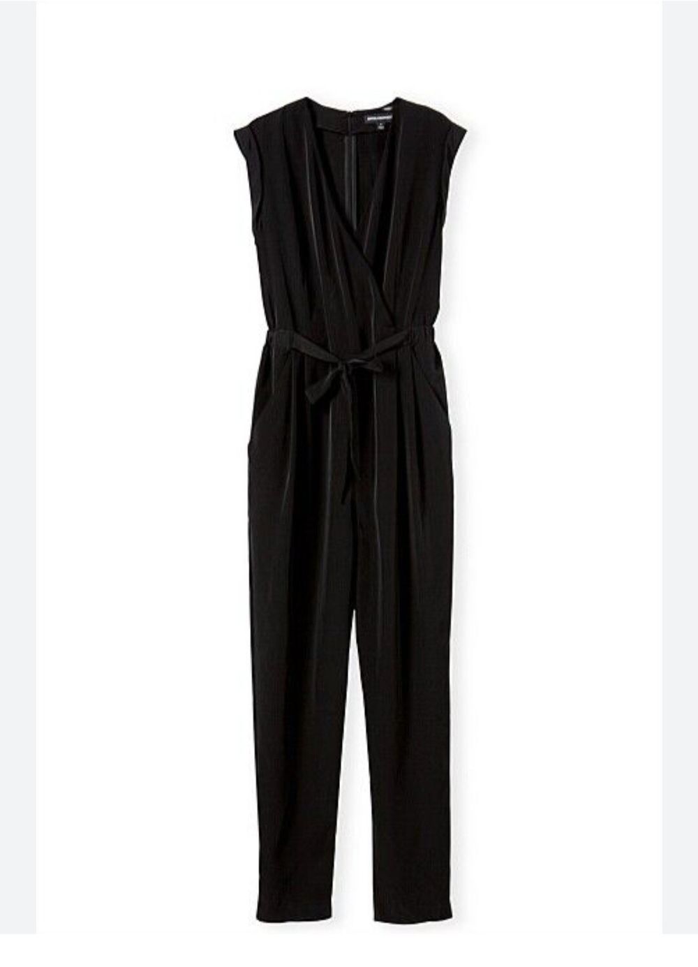 black tie waist jumpsuit