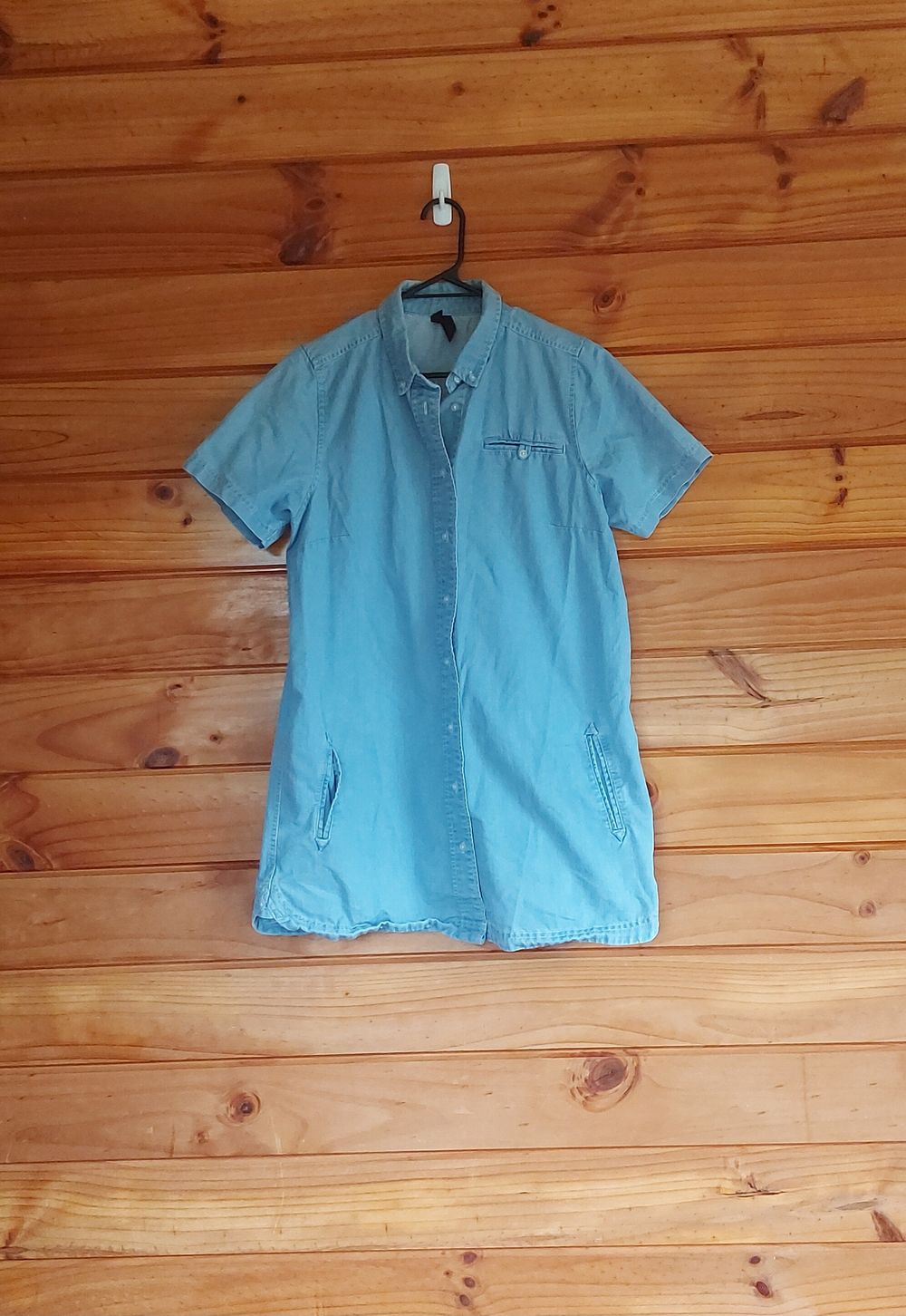 Riley light denim/chambray mini dress