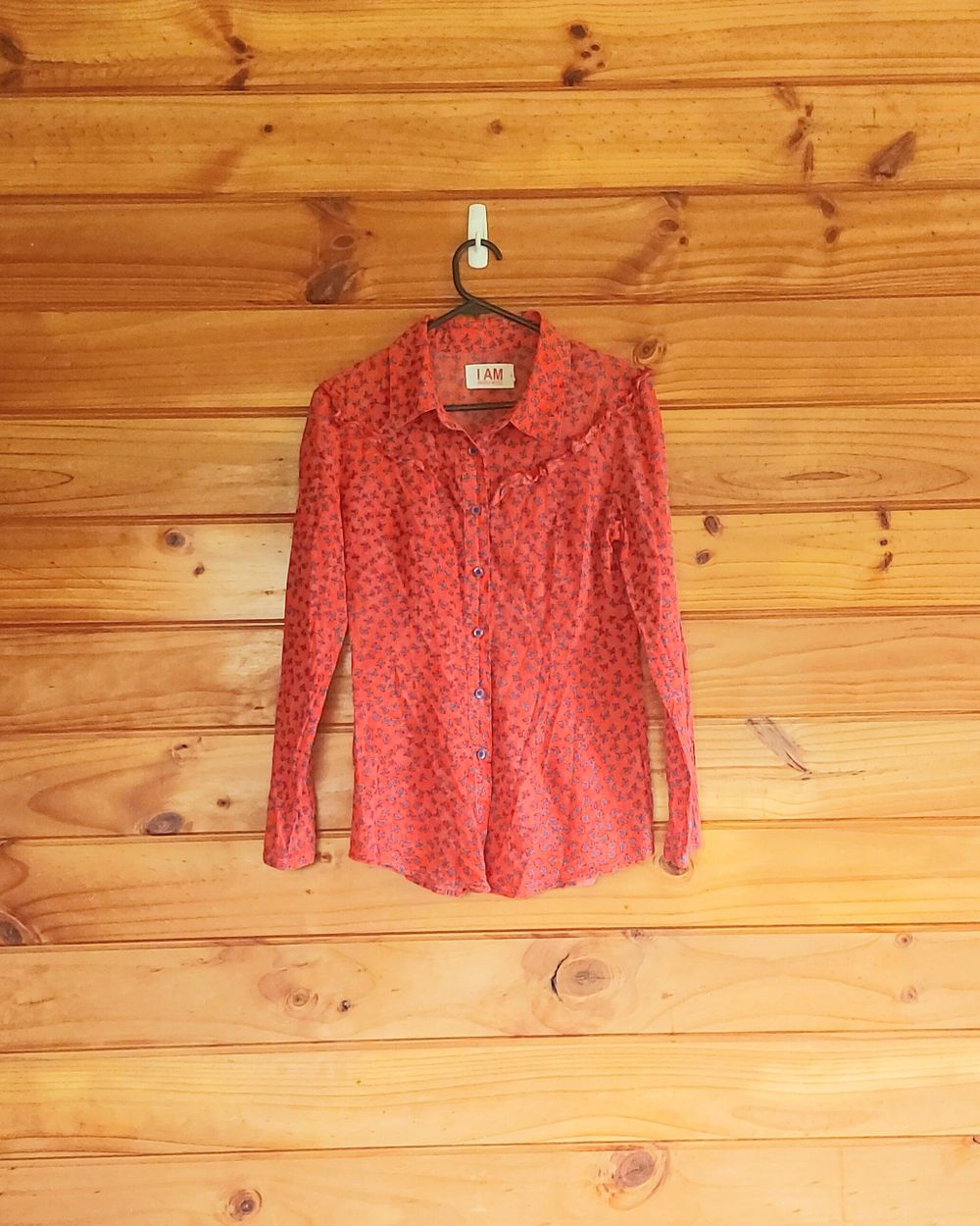 orange and blue butterfly shirt