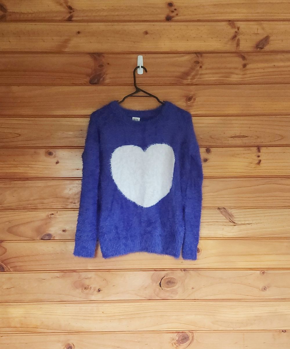 fluffy teddy heart jumper
