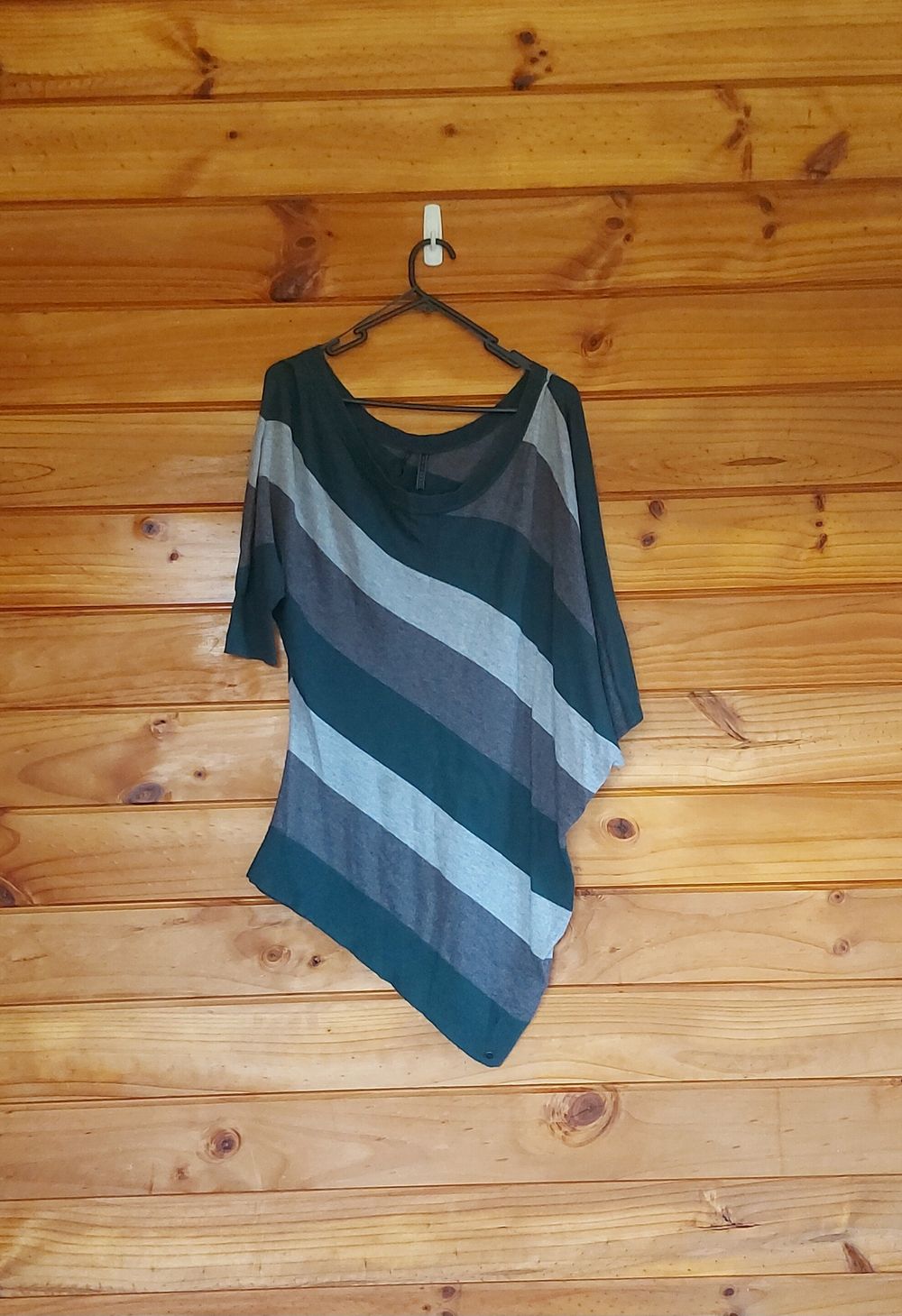 asymmetrical stripe jumper