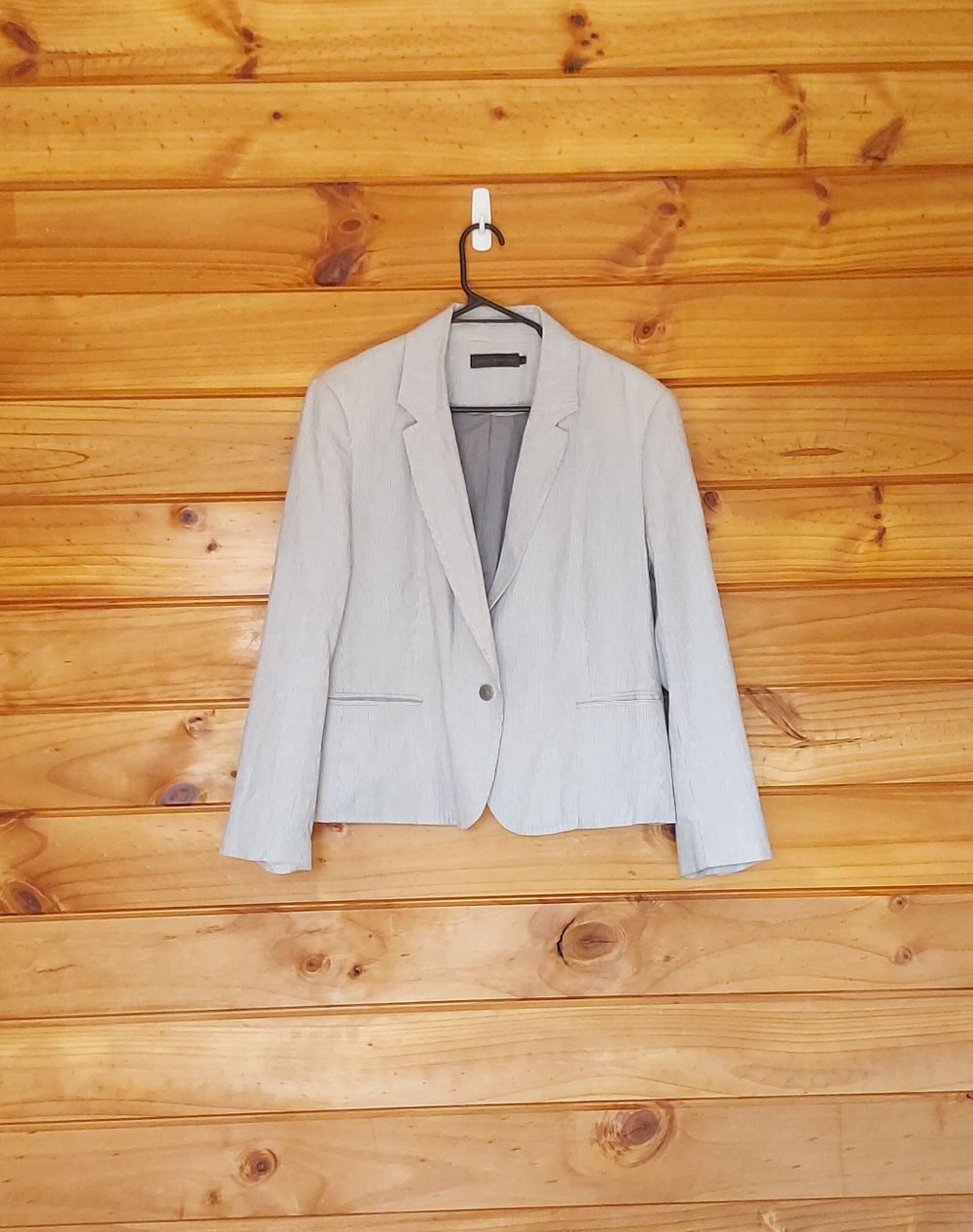 linen/cotton stripe blazer