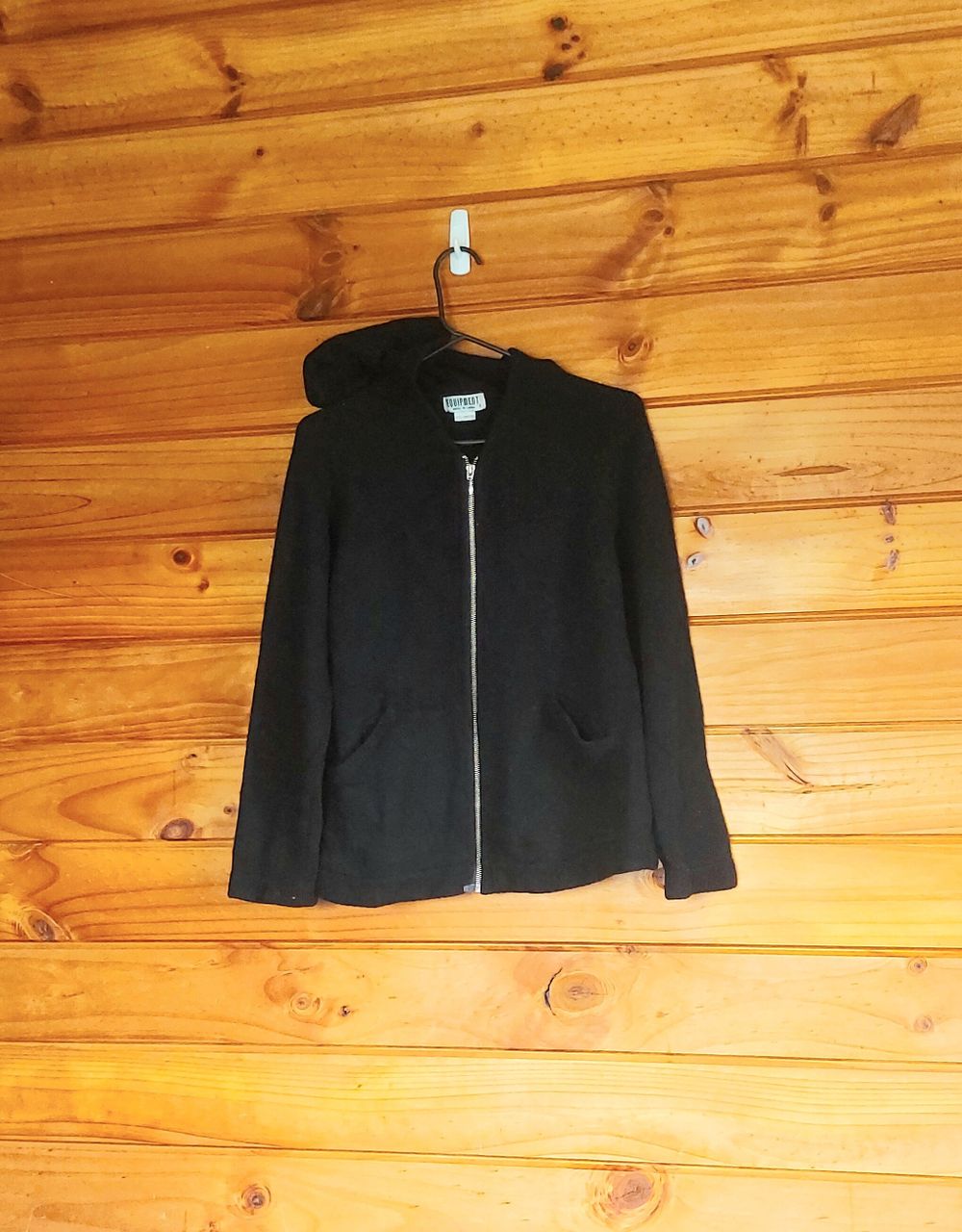 100% lambswool zip hoodie