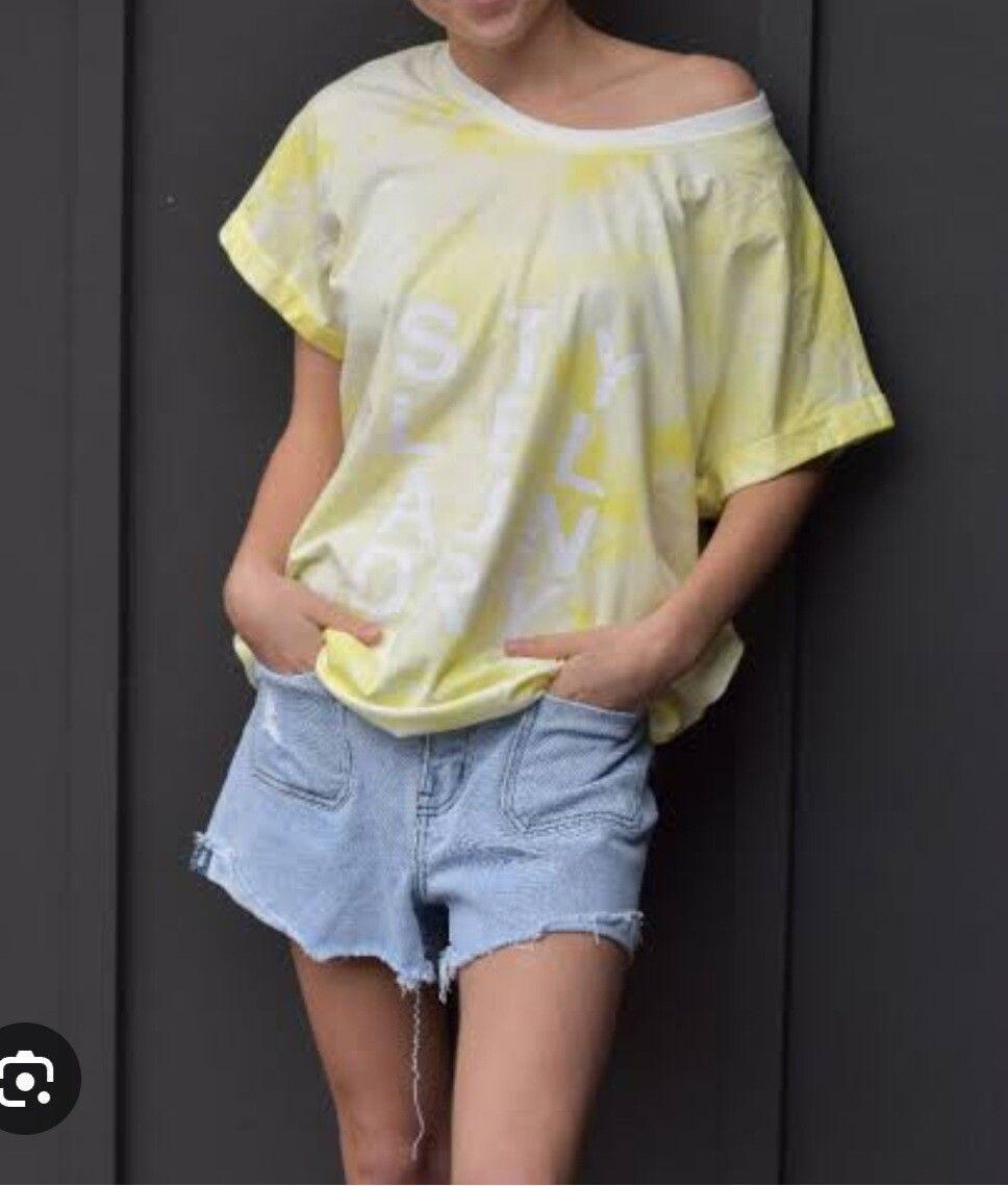 slouch yellow tie dye top