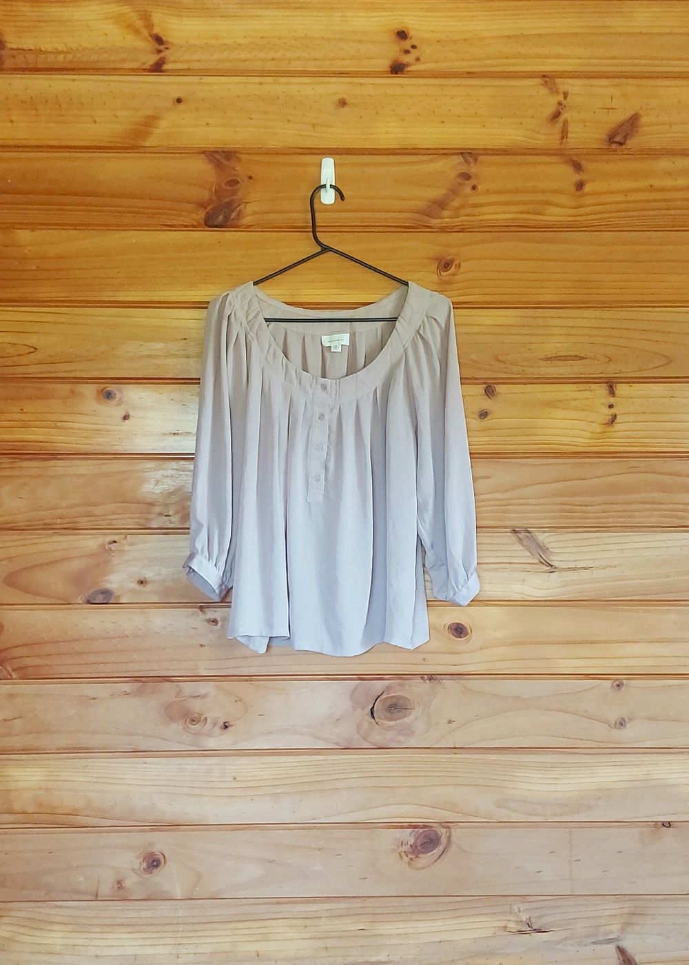 dusty mauve blouse