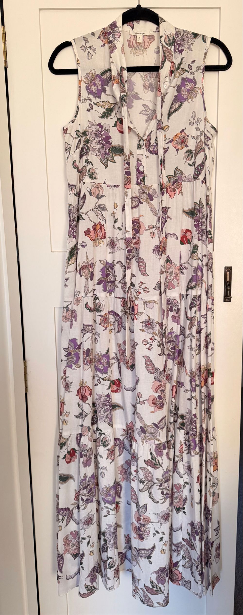 Juliette Hogan White Floral Maxi Dress