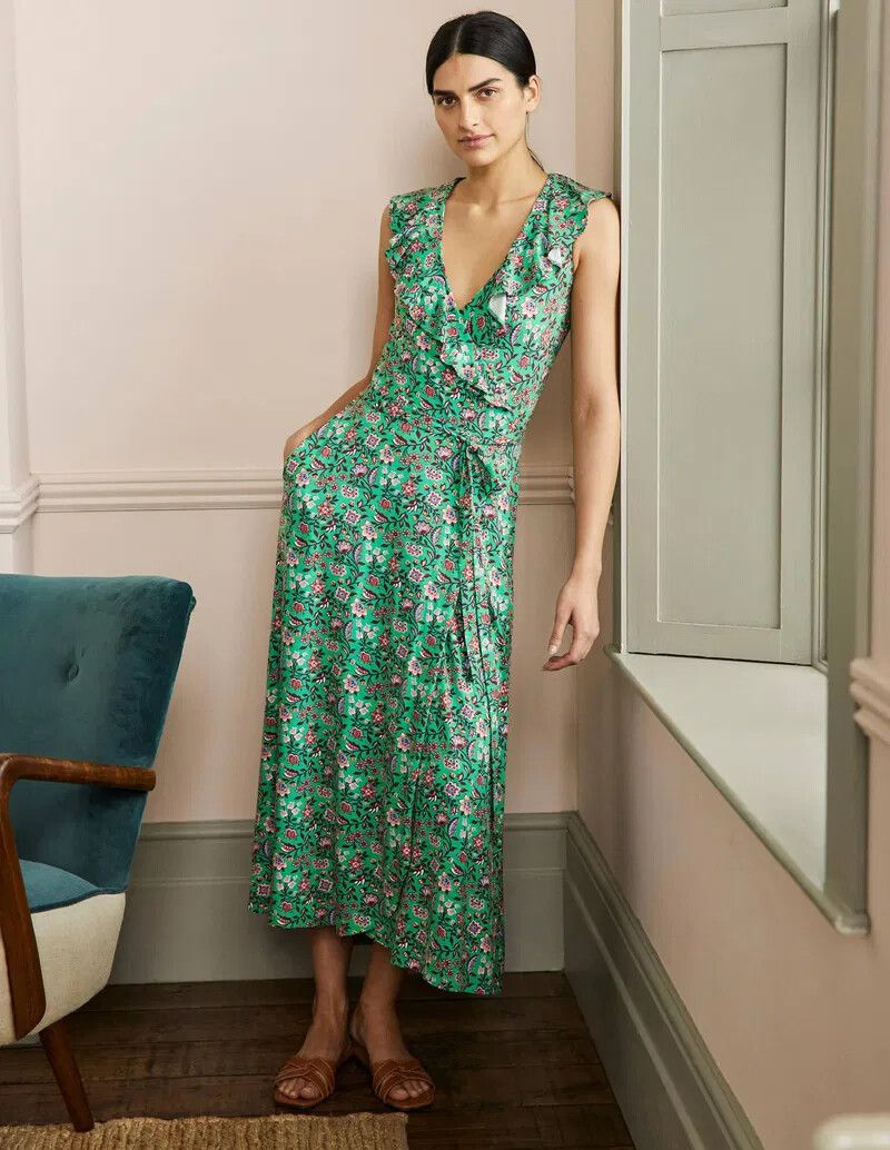 Floral Green Midi Dress