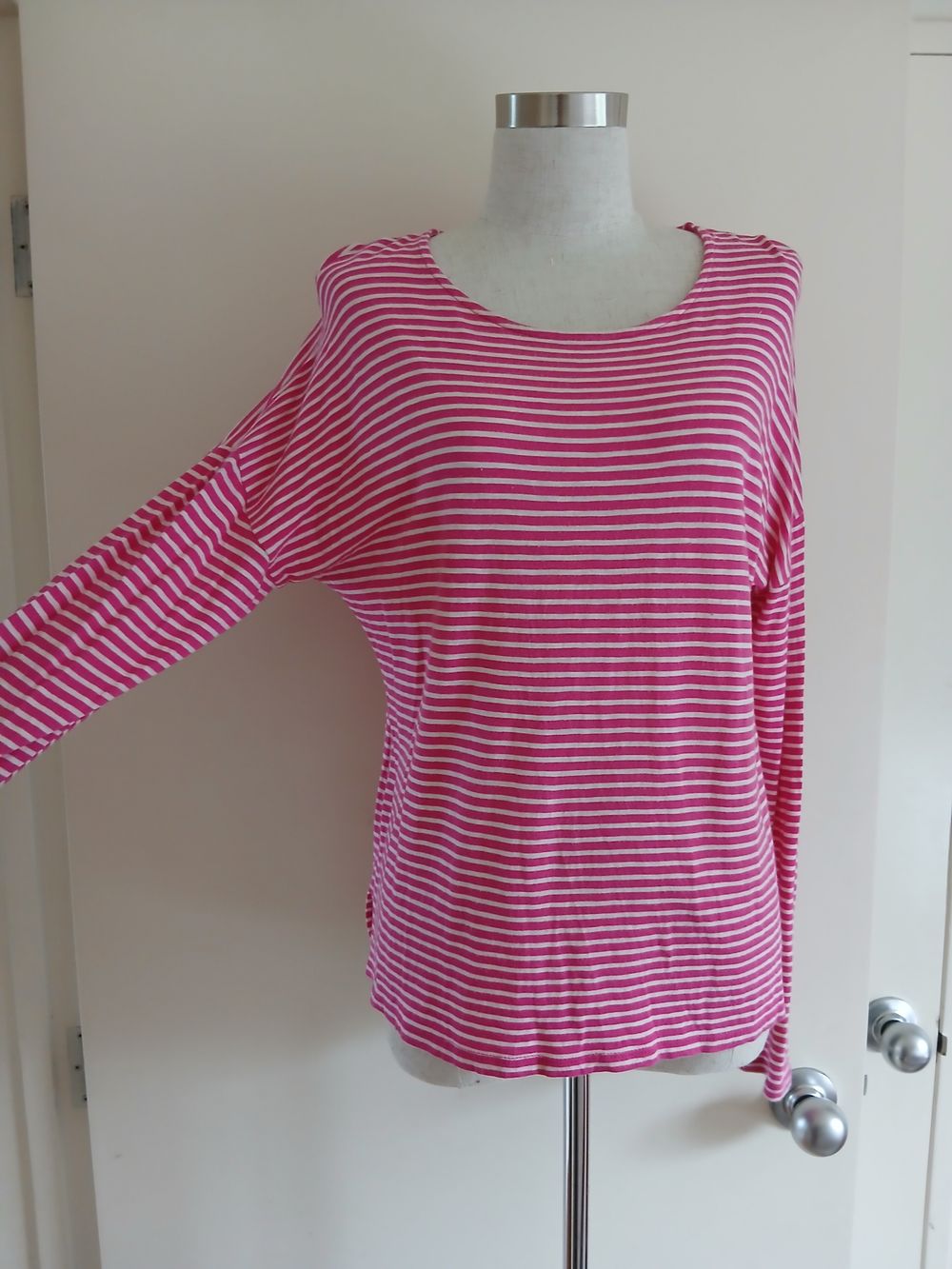 Seed Heritage Pink White Striped Top